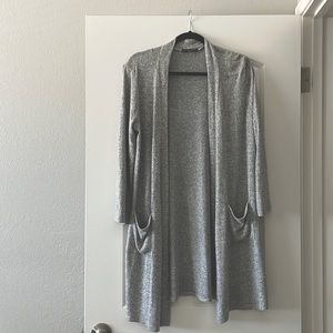 Grey long soft cardigan